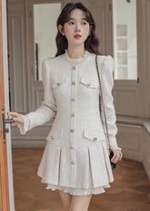 Snowy Pailletten-Minikleid aus Tweed